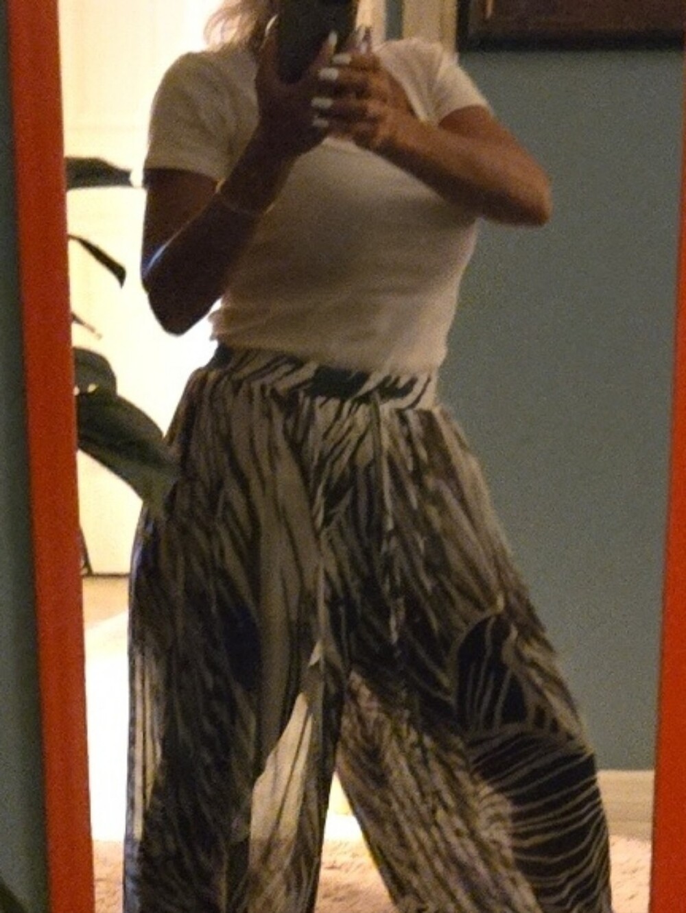 Palazzo Mesh Leopard Pants